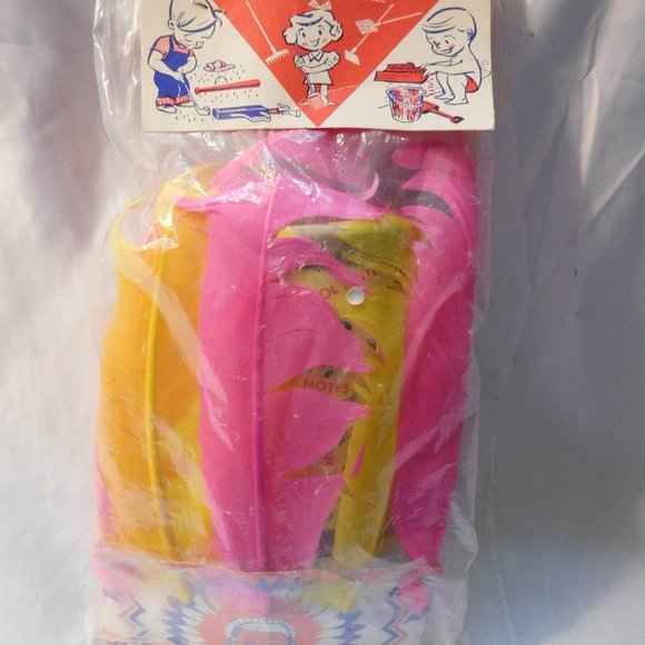 Vintage Come Play Products Indian Headdress Drum Play Set 1960's - Picture 4 of 6